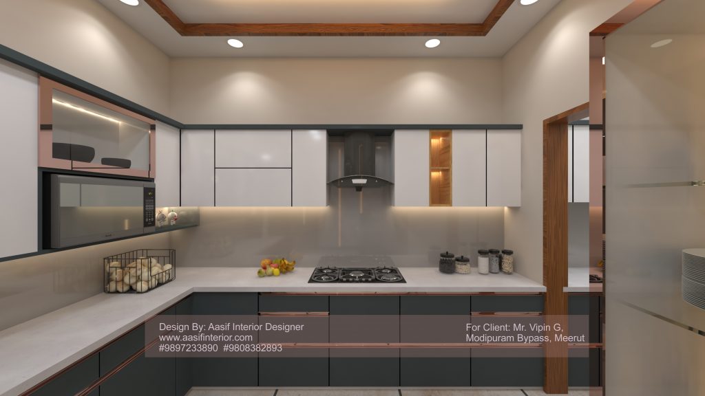 Kitchen Design by Aasif Interior Designer in Meerut